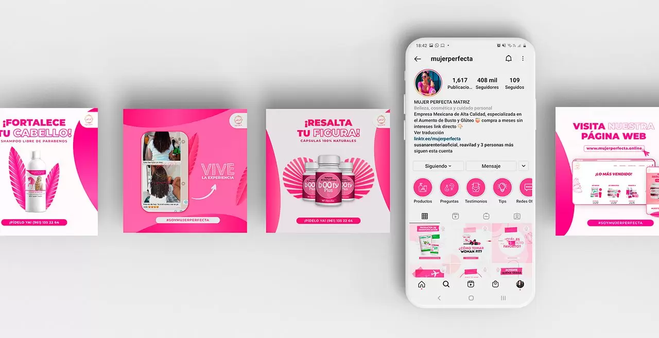 Redes Sociales Mujer Perfecta